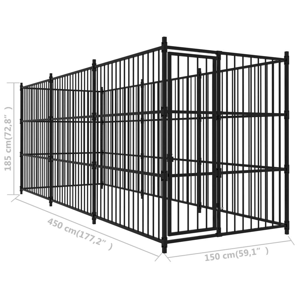 Vidaxl - Chenil d'extérieur pour chiens 450 x 150 x 185 cm vidaXL 170892 - Imagen 3