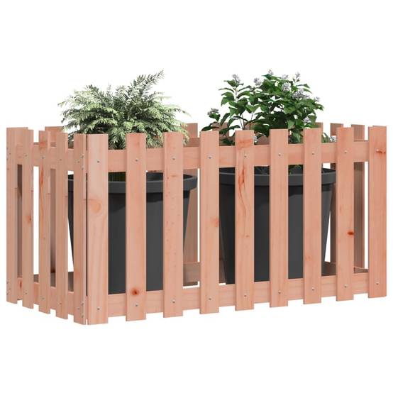 Lit surélevé de jardin design de clôture bois douglas massif 100 x 50 x 50 cm - PANGIVO - Image 3
