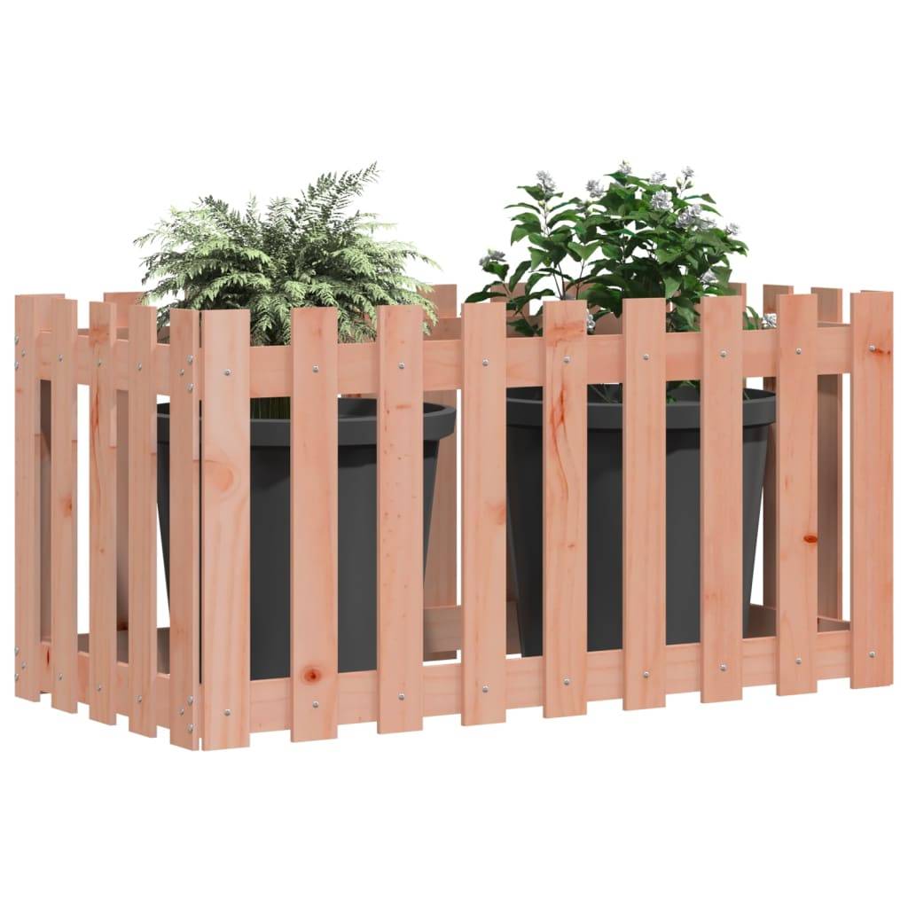 Lit surélevé de jardin design de clôture bois douglas massif 100 x 50 x 50 cm - PANGIVO - Image 3