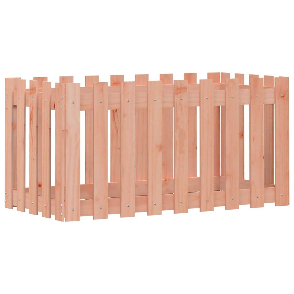 Lit surélevé de jardin design de clôture bois douglas massif 100 x 50 x 50 cm - PANGIVO - Image 2