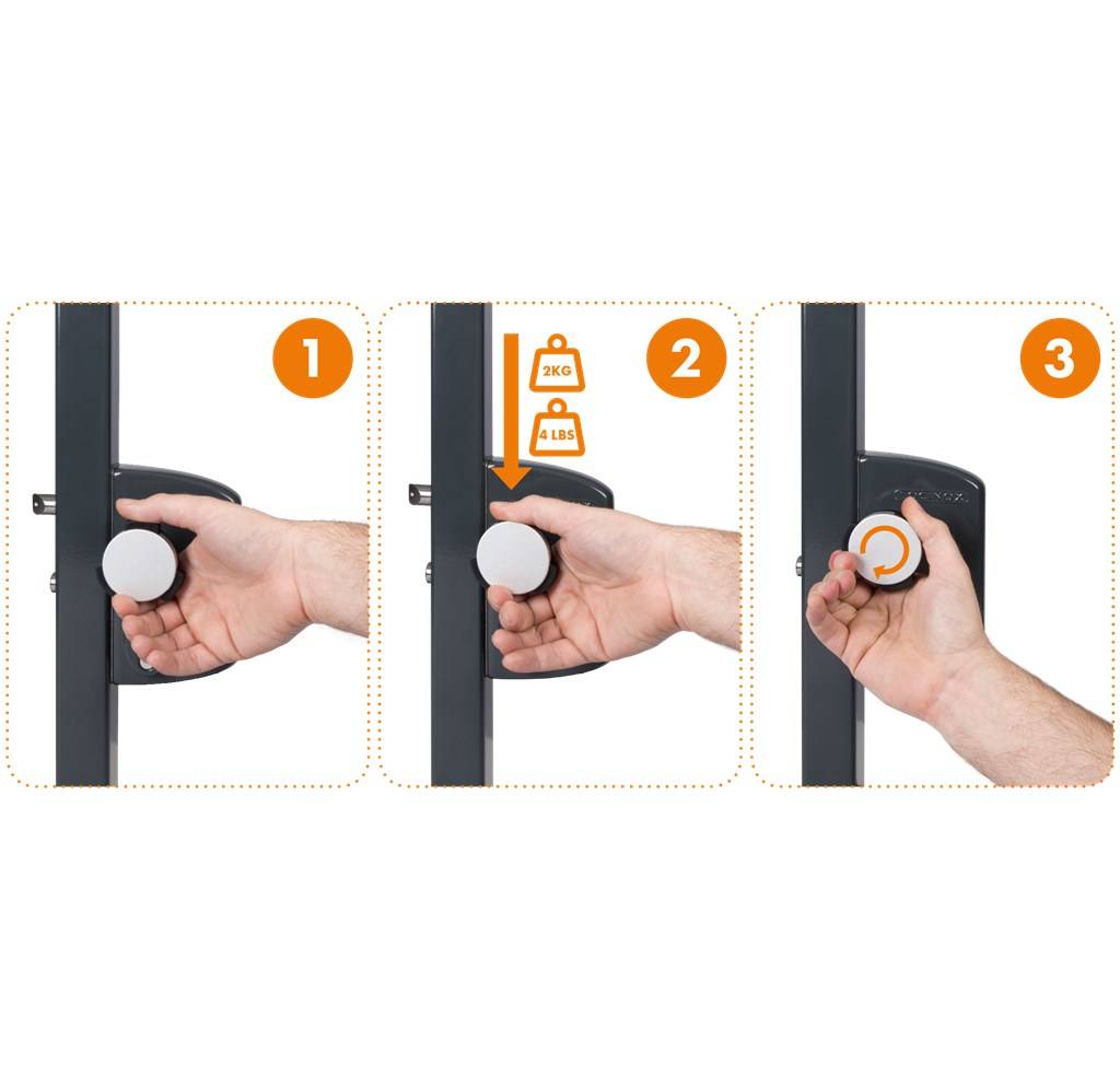 Bouton de sécurité KIDLOC 3006WS carré de 8 - Imagen 2