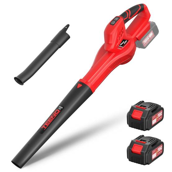 Souffleur à feuilles sans fil, 21V, 2 batteries 4,0 Ah, vitesse de rotation 15 000 tr/min, chargeur rapide inclu - Image 1