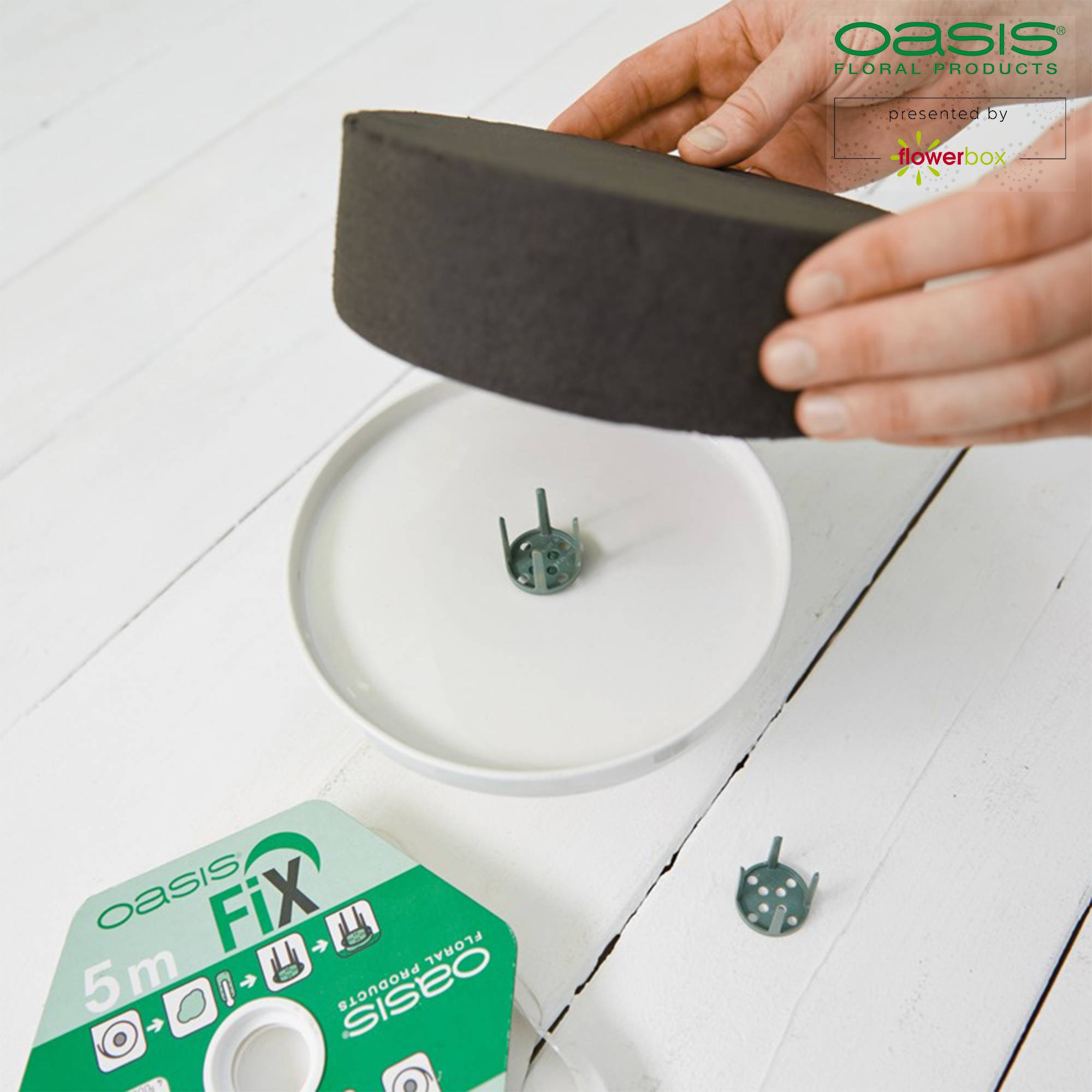 Masse adhésive OASIS® Fix - 5m x 10mm - verte - pâte à modeler fournitures de bricolage et de floristique pour la fixation de mousse florale - Image 2