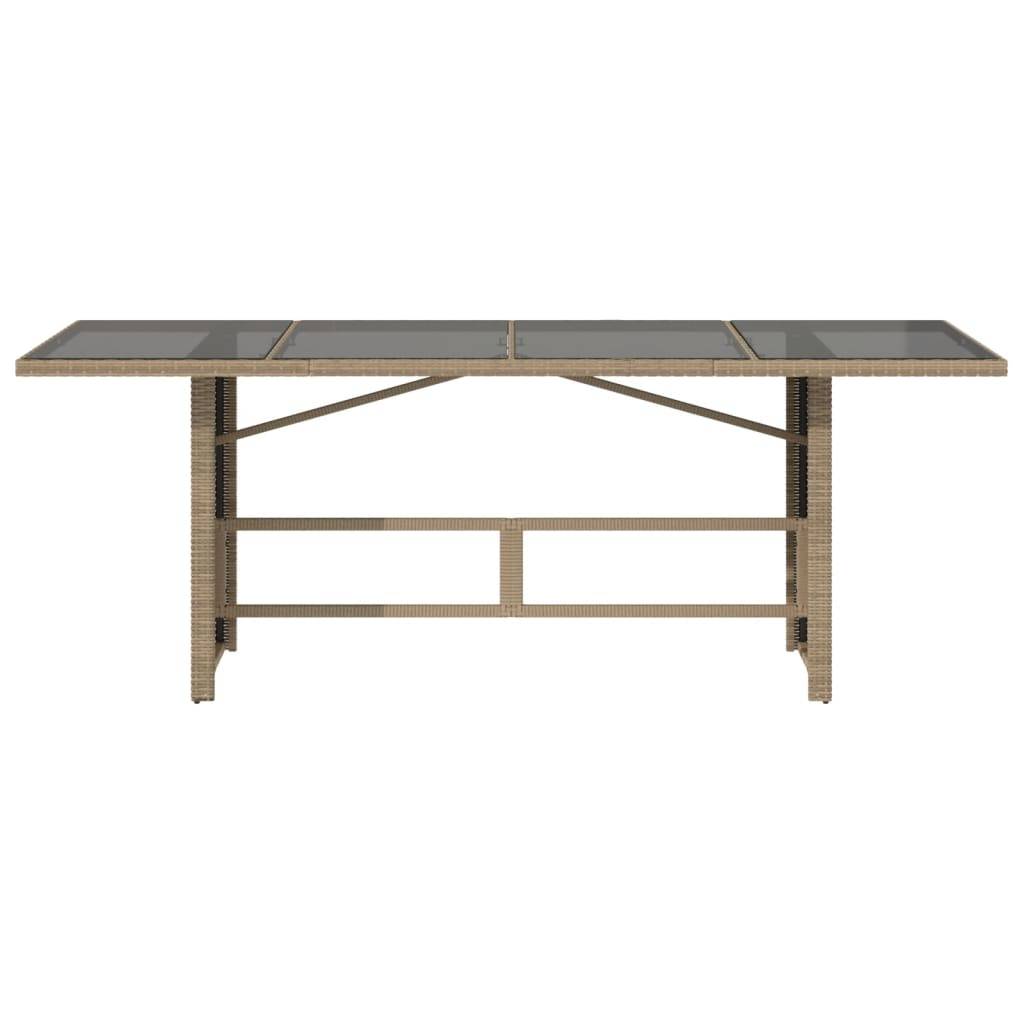 PANGIVO - Table de jardin résine tressée verre beige 190 x 80 x 75 cm - PANGIVO - Image 4