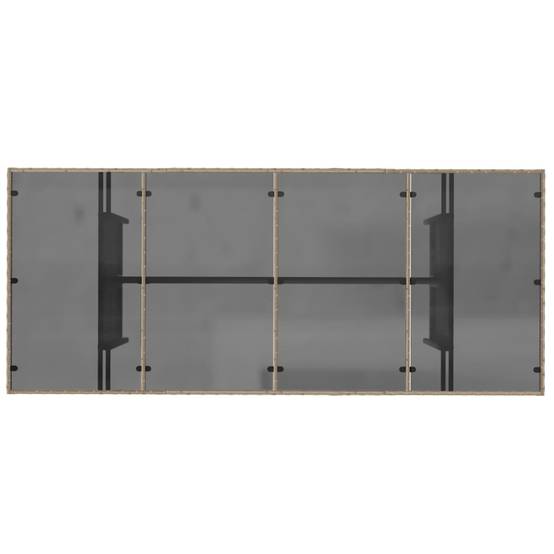 PANGIVO - Table de jardin résine tressée verre beige 190 x 80 x 75 cm - PANGIVO - Image 7