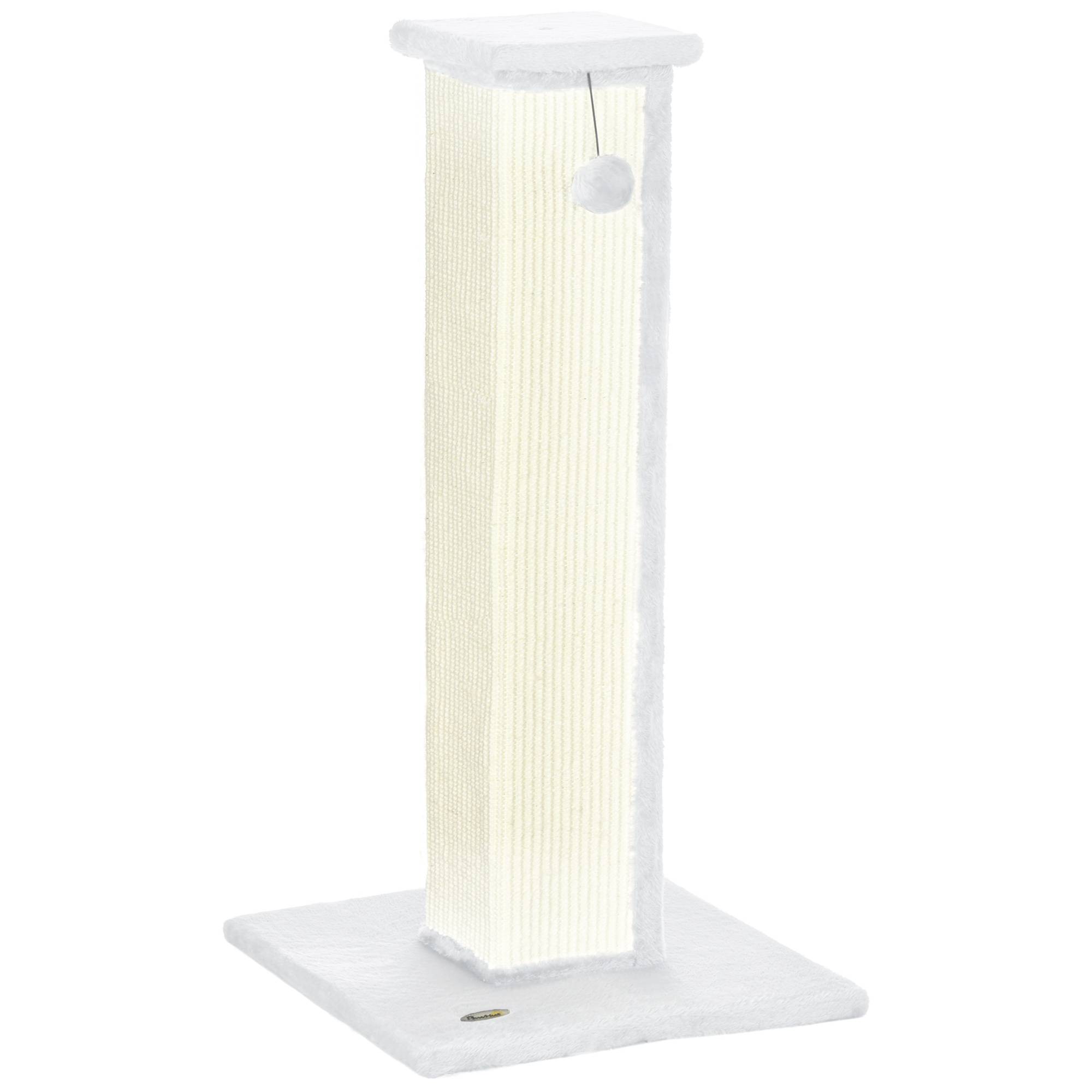 ComfortXL - Poteau griffoir pour chat en sisal et peluche gris 41 x 41 x 81 cm avec balle suspendue et base stable - Image 10