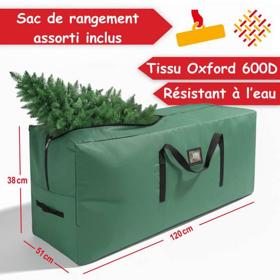 BB Loisir - Sapin de Noël artificiel 220cm Arbre de Noël Support et sac de rangement inclus - Image 3