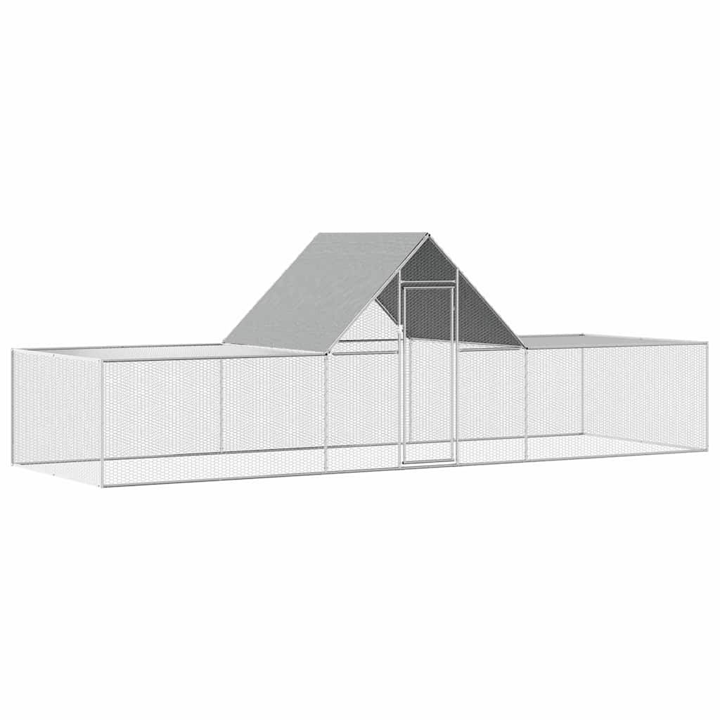 Poulailler acier argent 6 x 2 x 2 m - Prolenta premium p3163.4 - Image 1