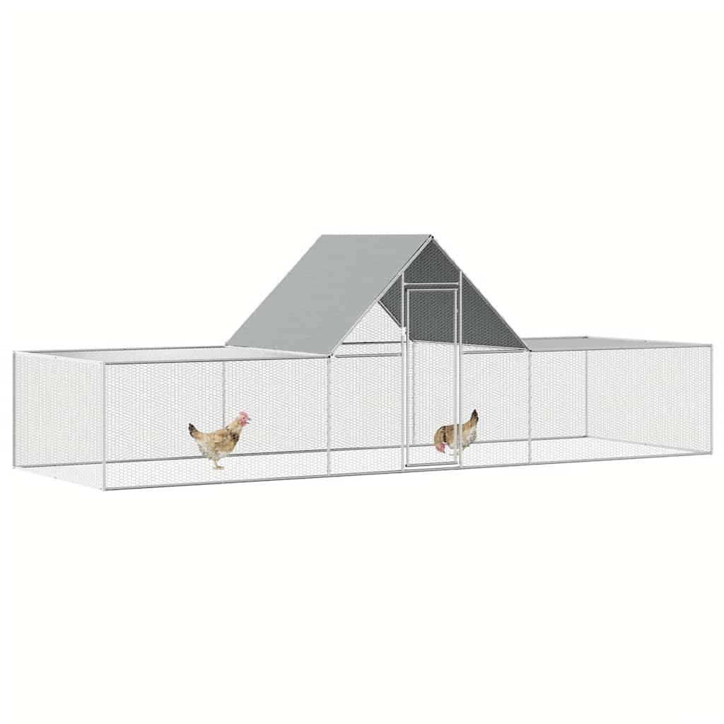 Poulailler acier argent 6 x 2 x 2 m - Prolenta premium p3163.4 - Image 6