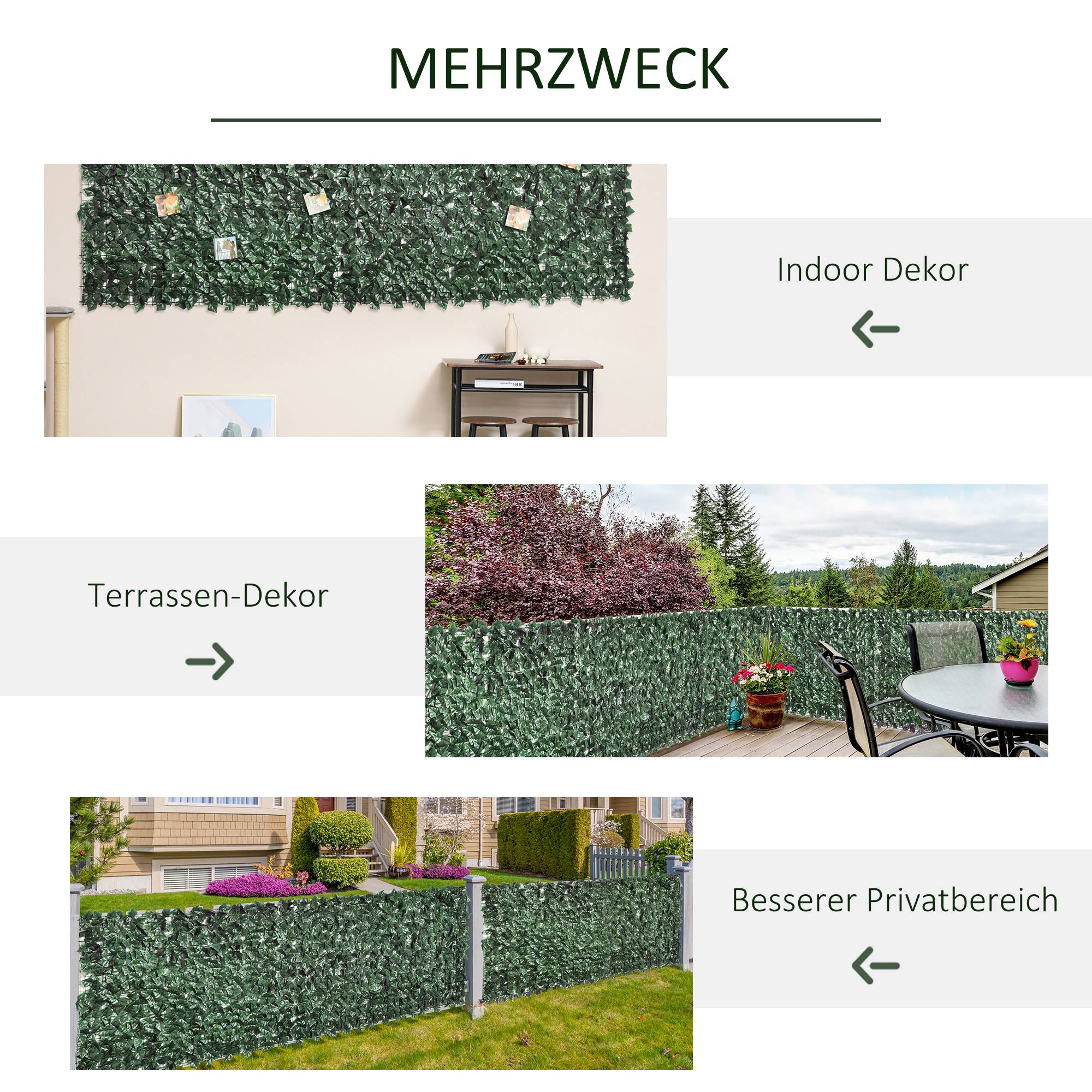 Haie Artificielle Brise-Vue Rouleau 300x100cm Occultant Jardin Balcon Terrasse - ComfortXL Outdoor Living - Image 5
