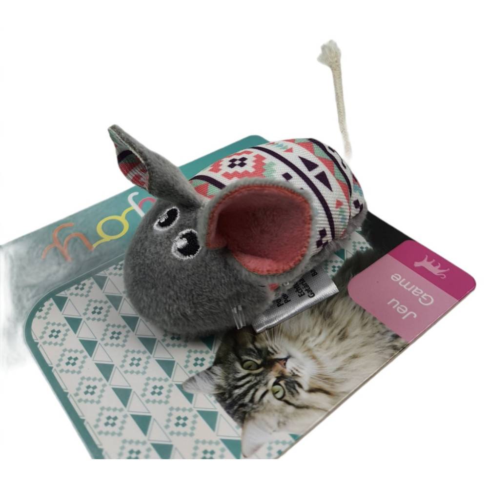 Zolux - Souris grise Kali. 14 x 5 x 3 cm. avec catnip. Jouet chat - Imagen 7