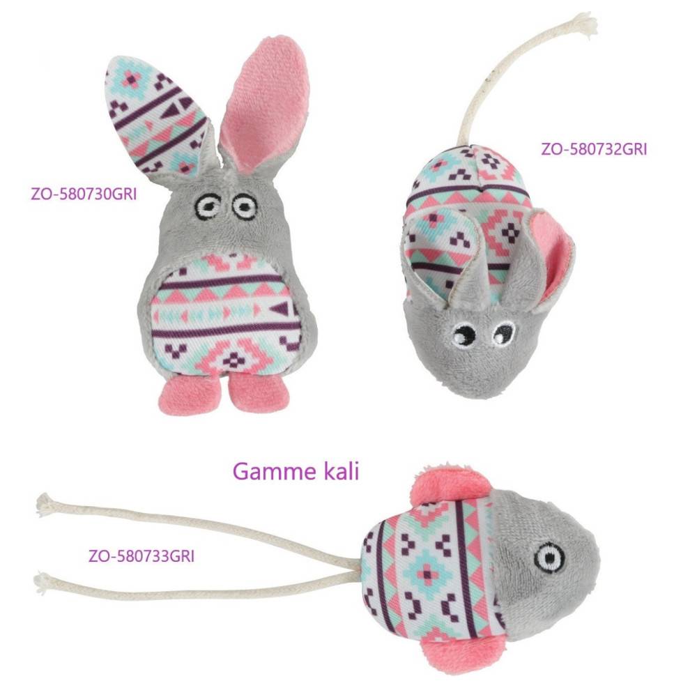 Zolux - Souris grise Kali. 14 x 5 x 3 cm. avec catnip. Jouet chat - Imagen 9