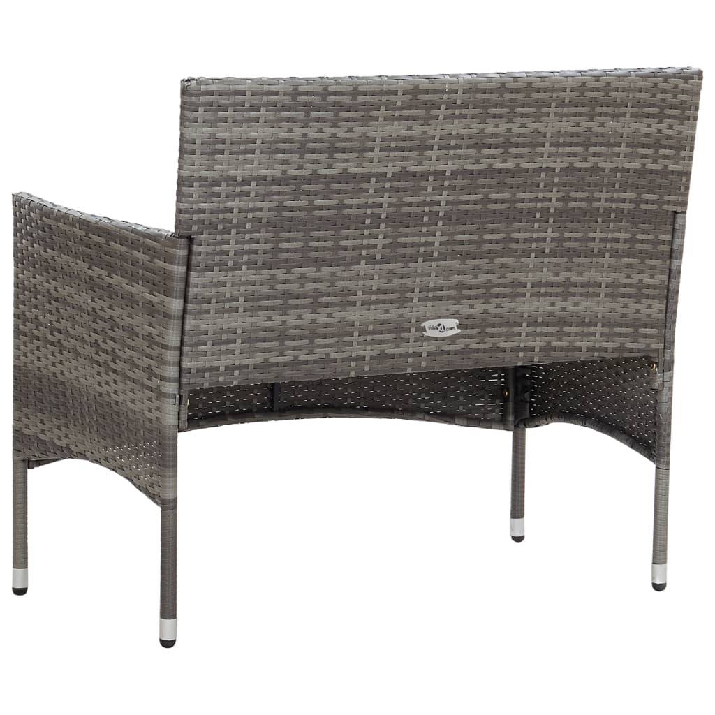 Vidaxl - Salon de jardin 4 pcs avec coussins résine tressée gris vidaXL 45812 - Imagen 6