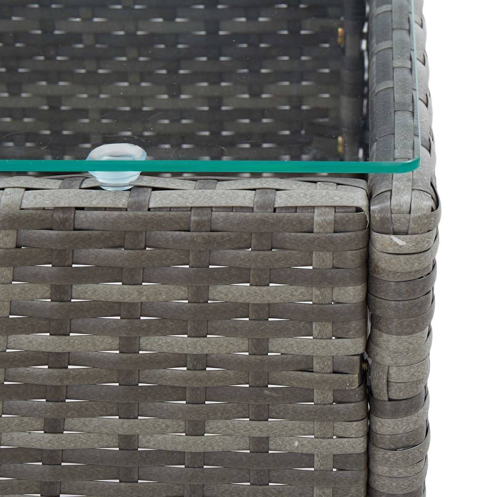 Vidaxl - Salon de jardin 4 pcs avec coussins résine tressée gris vidaXL 45812 - Imagen 4