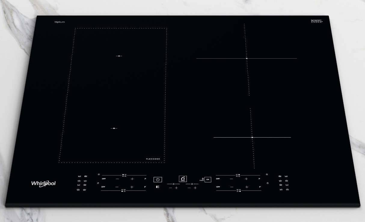 Table de cuisson à induction 65cm 4 feux 7200w noir WLB4265BFIXL Whirlpool - Image 2