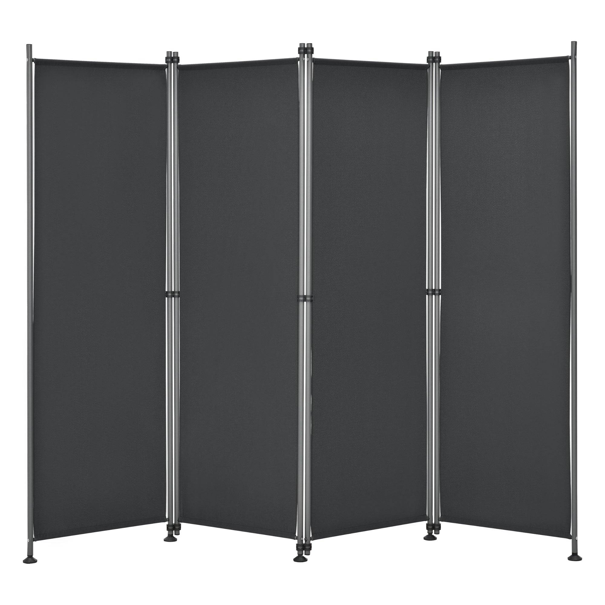 Helloshop26 - Brise-vue à 4 panneaux polyester 215 x 170 cm noir - Imagen 1