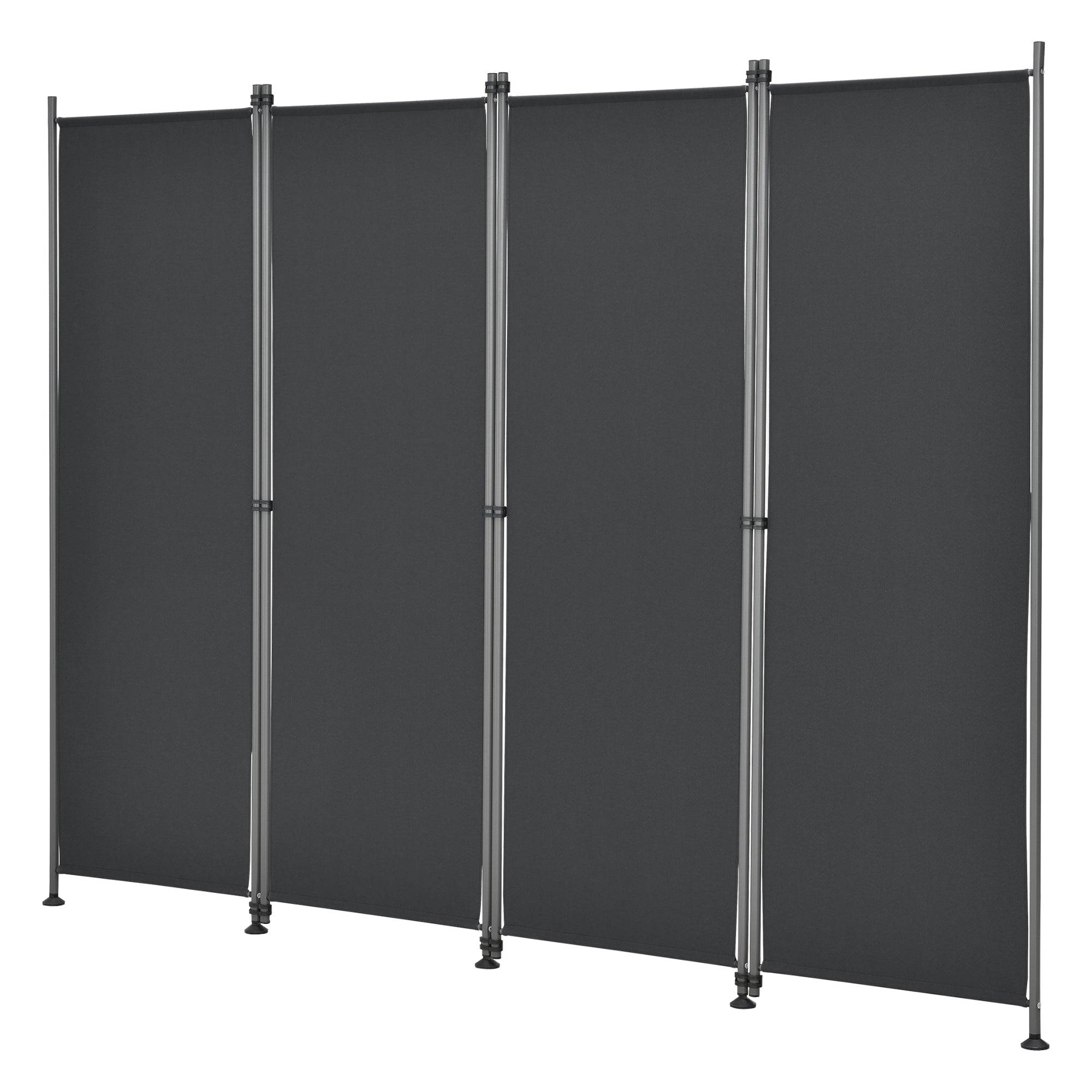 Helloshop26 - Brise-vue à 4 panneaux polyester 215 x 170 cm noir - Imagen 3