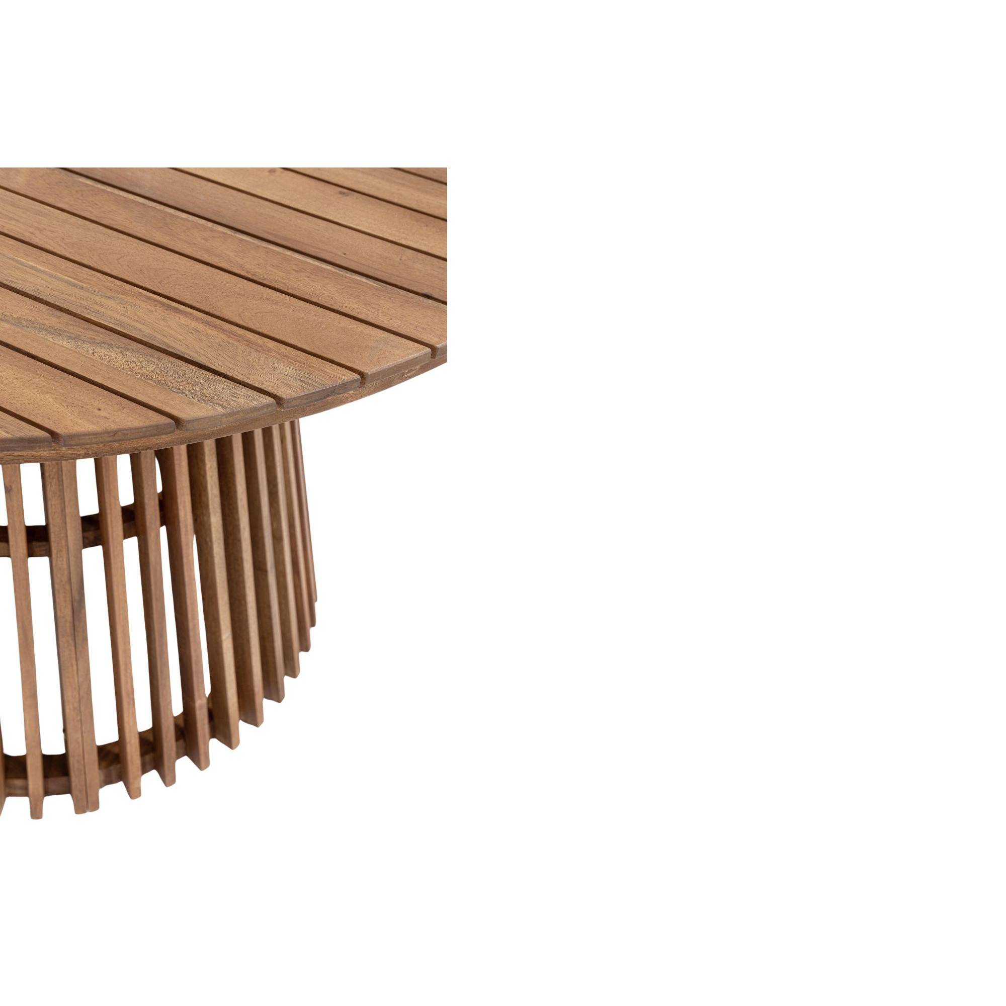 Autre - Table de jardin ronde en acacia D120 6 personnes - PIANA - Imagen 4