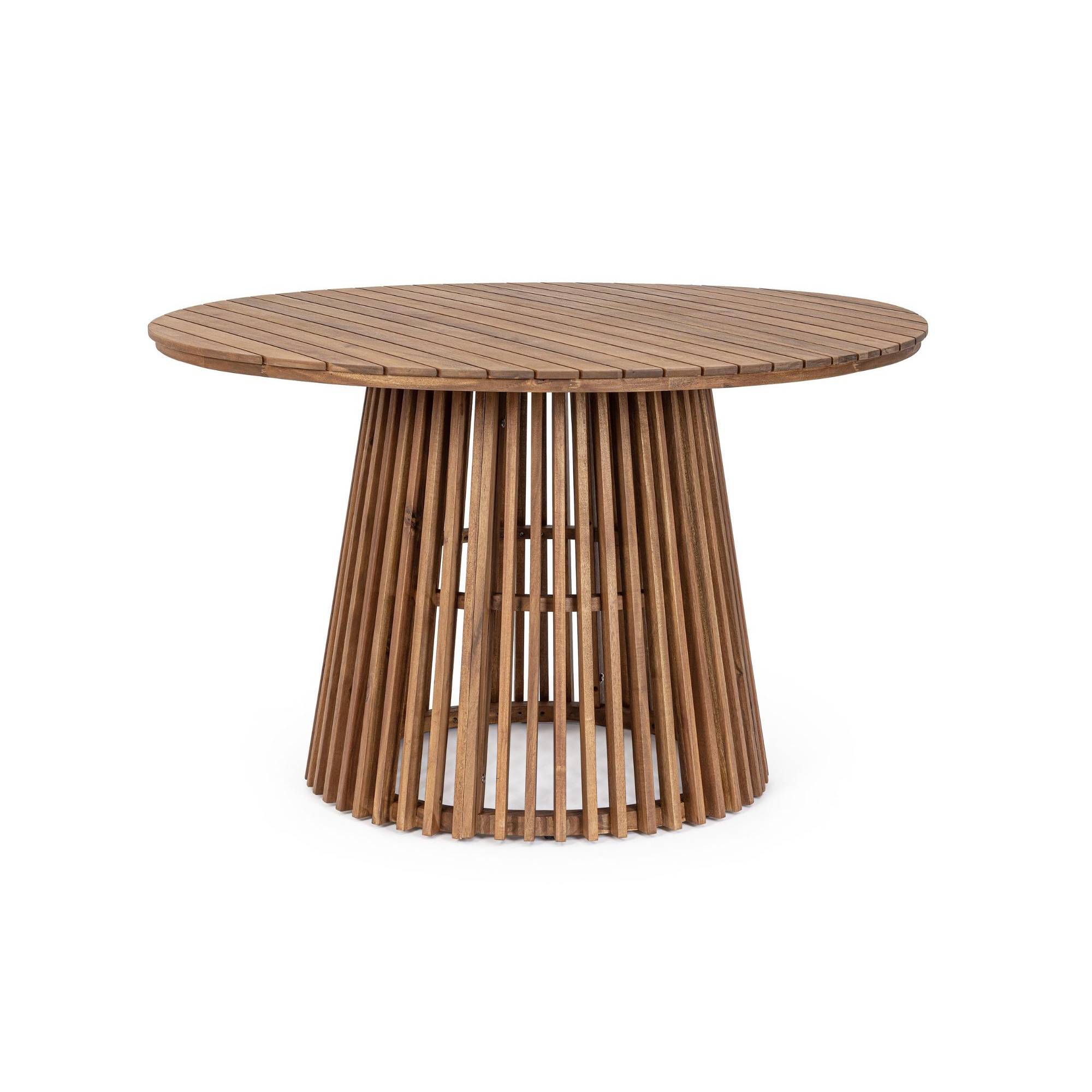 Autre - Table de jardin ronde en acacia D120 6 personnes - PIANA - Imagen 1