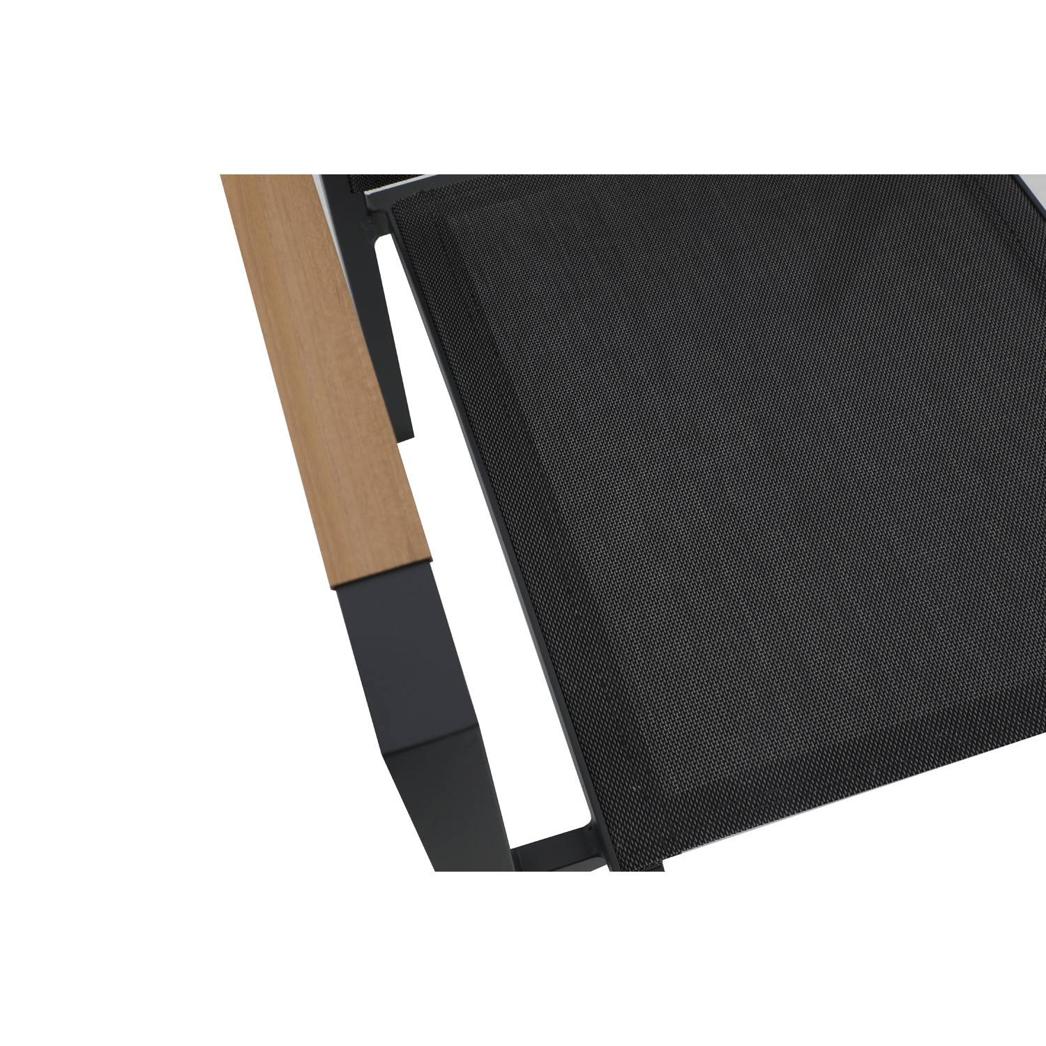 Autre - Table de jardin extensible aluminium 135/270cm + 10 fauteuils empilables textilène Gris Anthracite - LAZARE 10 - Image 4