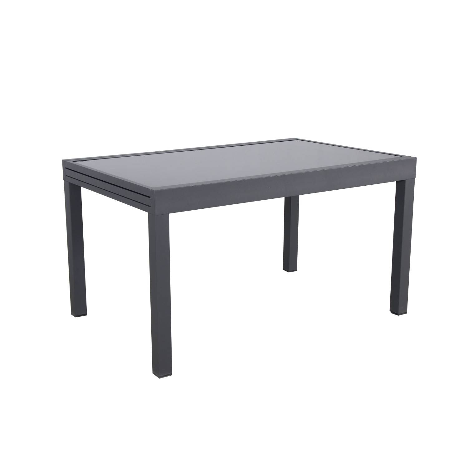 Autre - Table de jardin extensible aluminium 135/270cm + 10 fauteuils empilables textilène Gris Anthracite - LAZARE 10 - Image 2