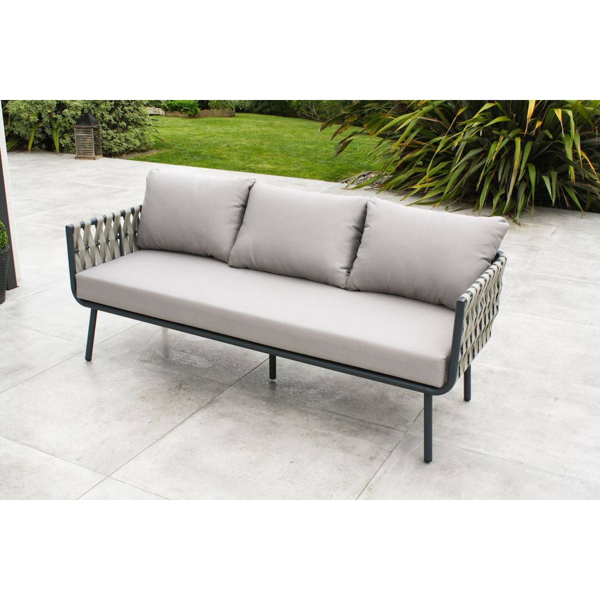 Dcb Garden - Salon de Jardin 5 Places "Antibes" 179cm Gris - Imagen 2
