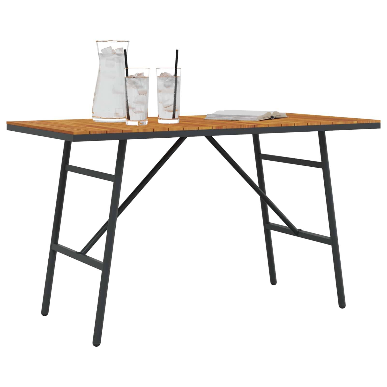 Table de repas bois acacia marron 110 x 55 x 61.5 cm - PANGIVO - Image 2
