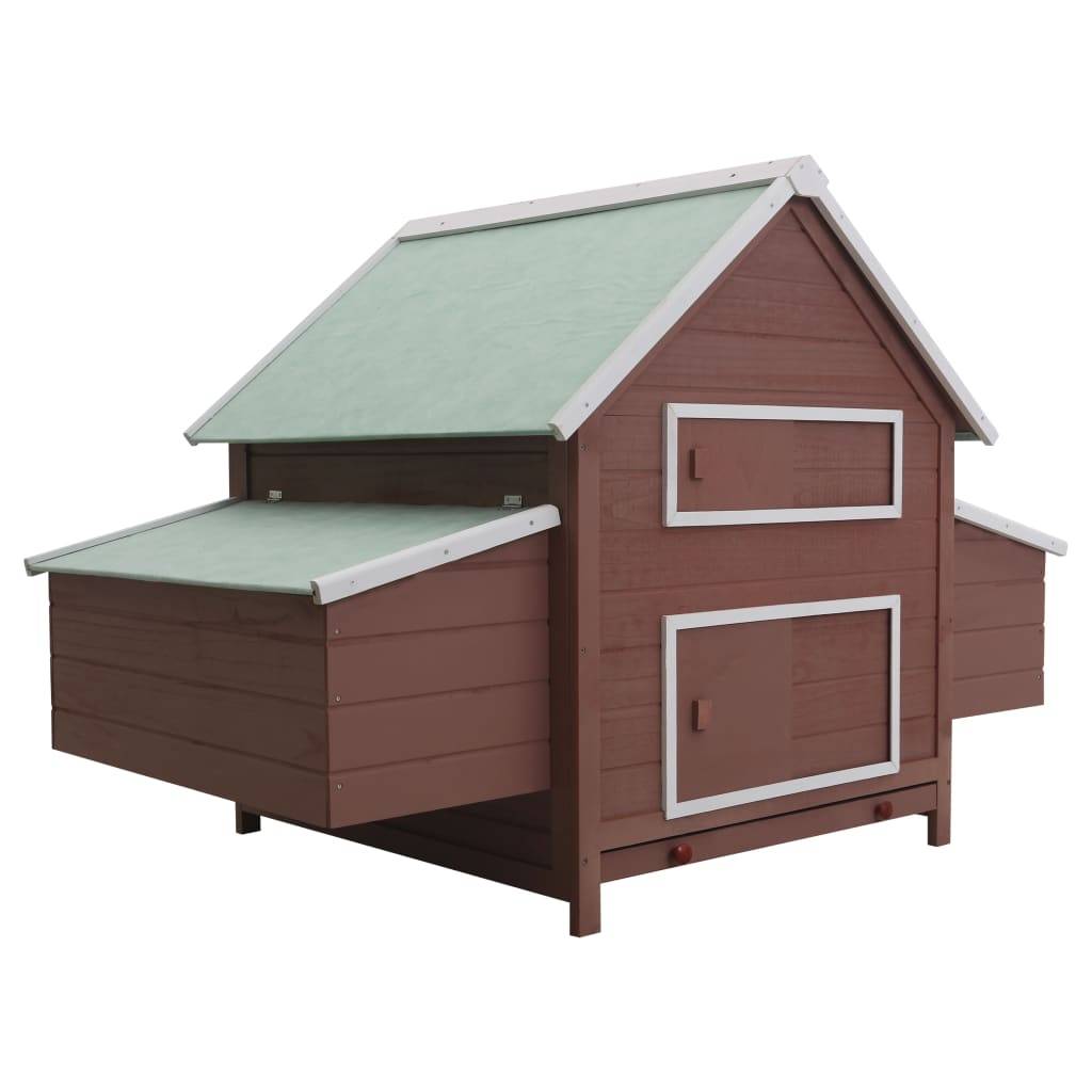 Helloshop26 - Poulailler 157 x 97 x 110 cm bois marron - Imagen 1