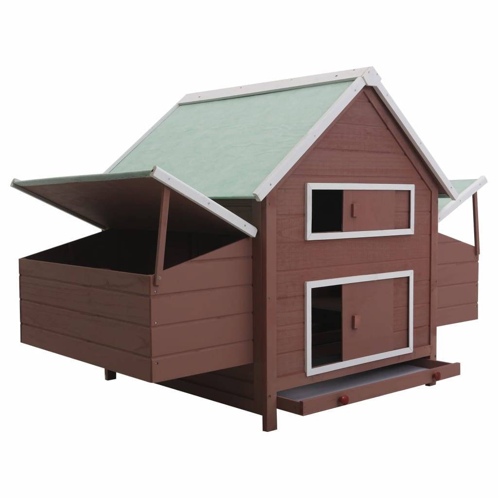 Helloshop26 - Poulailler 157 x 97 x 110 cm bois marron - Imagen 2