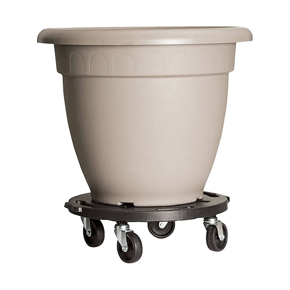 Support à roulettes rond diamètre 40 x 12,5 cm 4 roues Capacité max 275 kg Plantes Meubles ou matériel lourd - Image 3