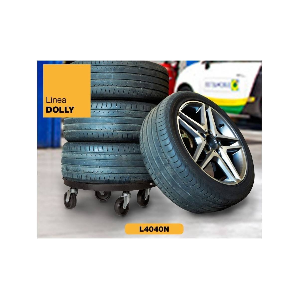 Support à roulettes rond diamètre 40 x 12,5 cm 4 roues Capacité max 275 kg Plantes Meubles ou matériel lourd - Image 2