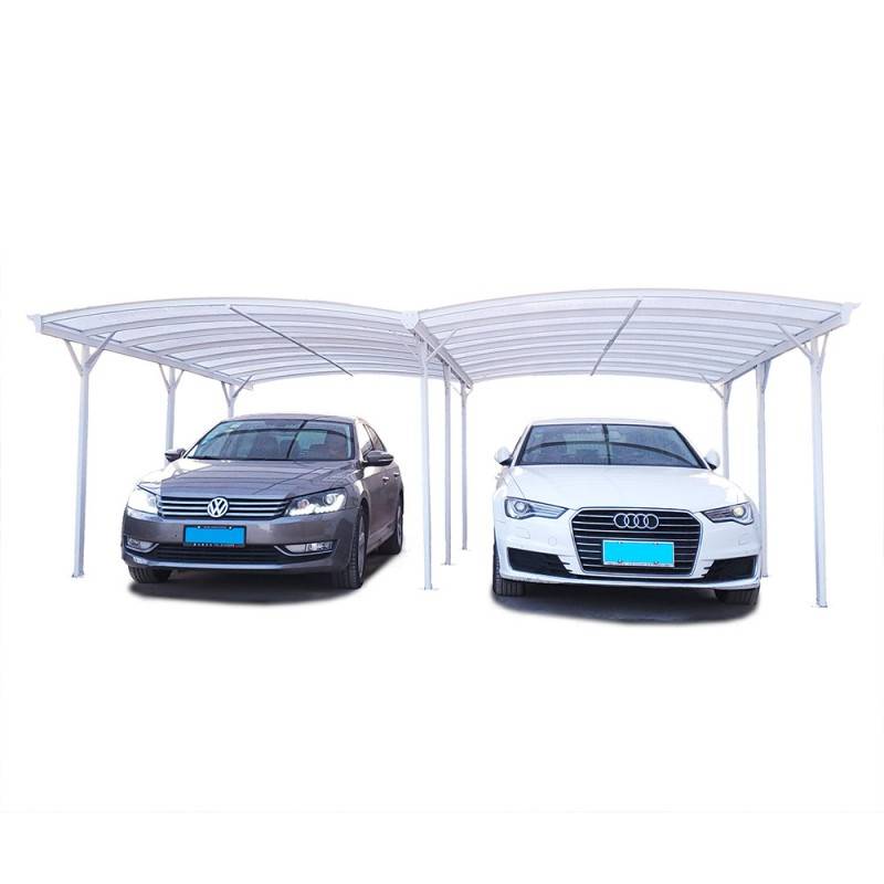 X-Metal - Carport double 30,30 m² aluminium blanc polycarbonate 6mm X-METAL avec kit d'ancrage - Image 5