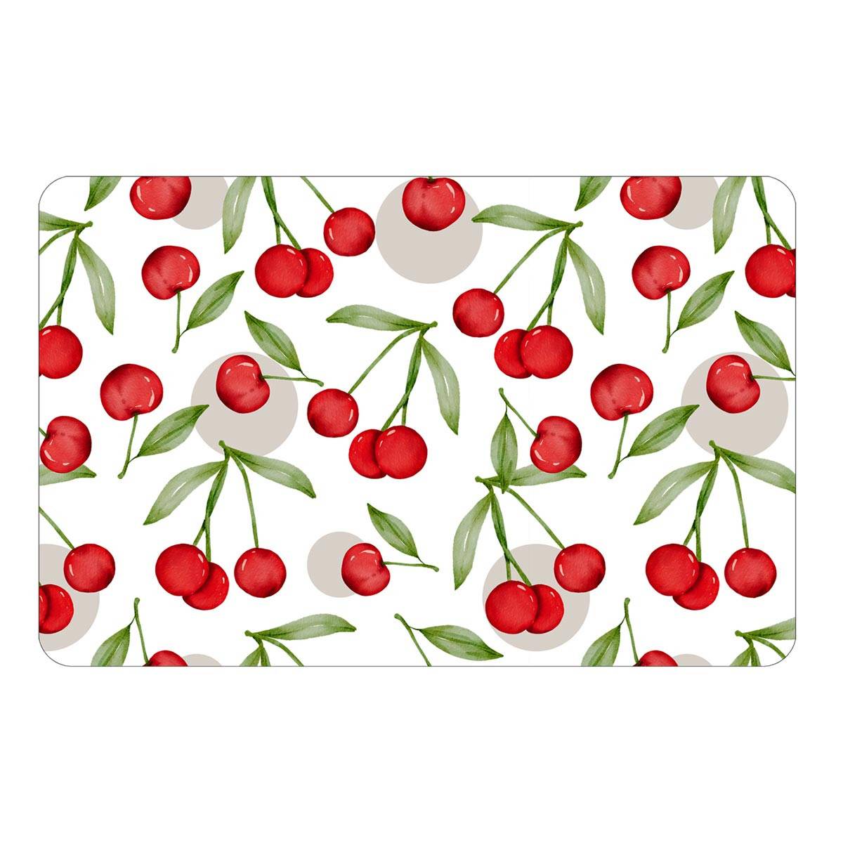 Set de Table Imprimé "Cerisette" 28x44cm Rubis - Image 1