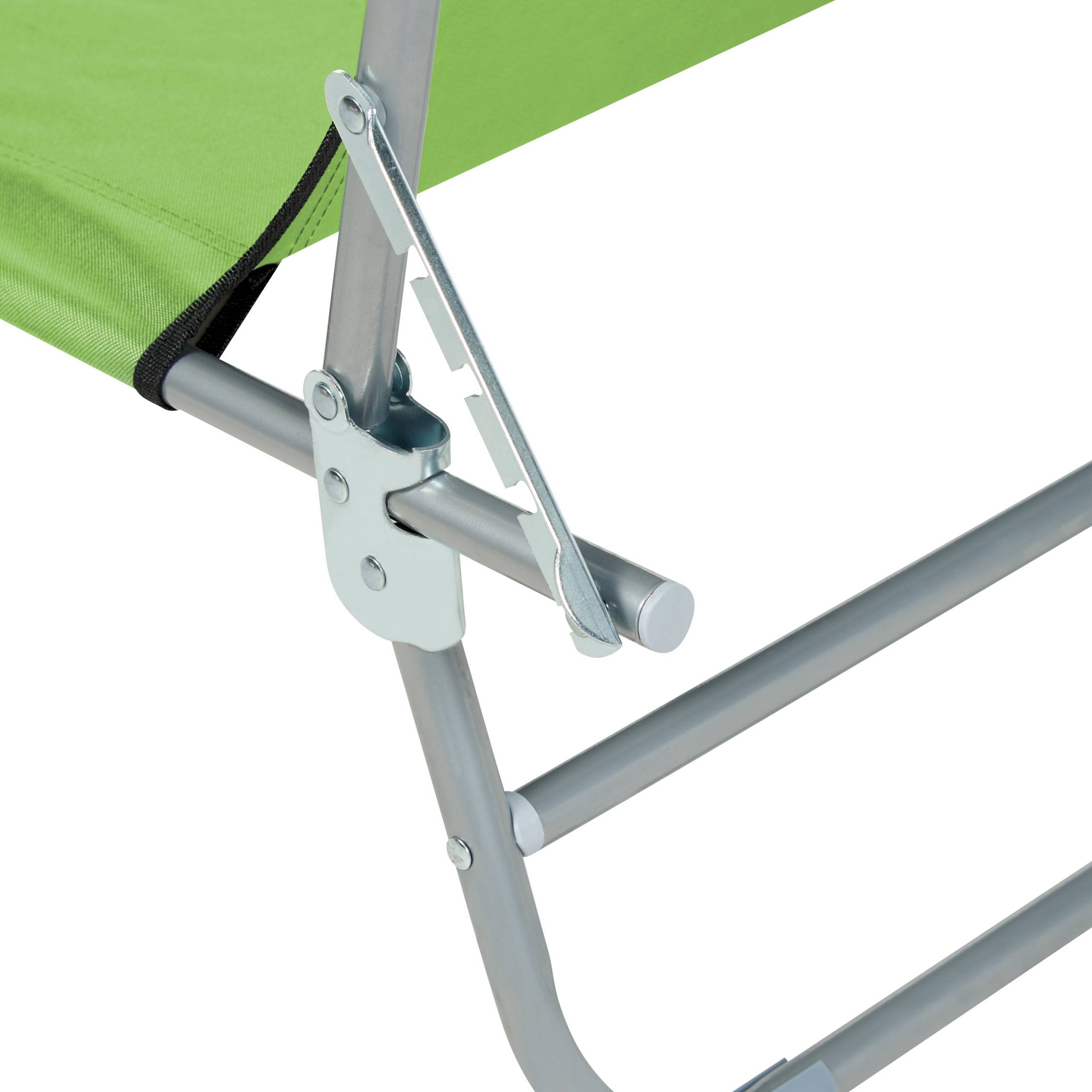 Beliani - Transat de Jardin Bain de Soleil Pliant en Tissu Polyester Vert Clair et Acier avec Pare Soleil Pratique Idéal pour Terrasse ou Balcon Beliani - Imagen 8