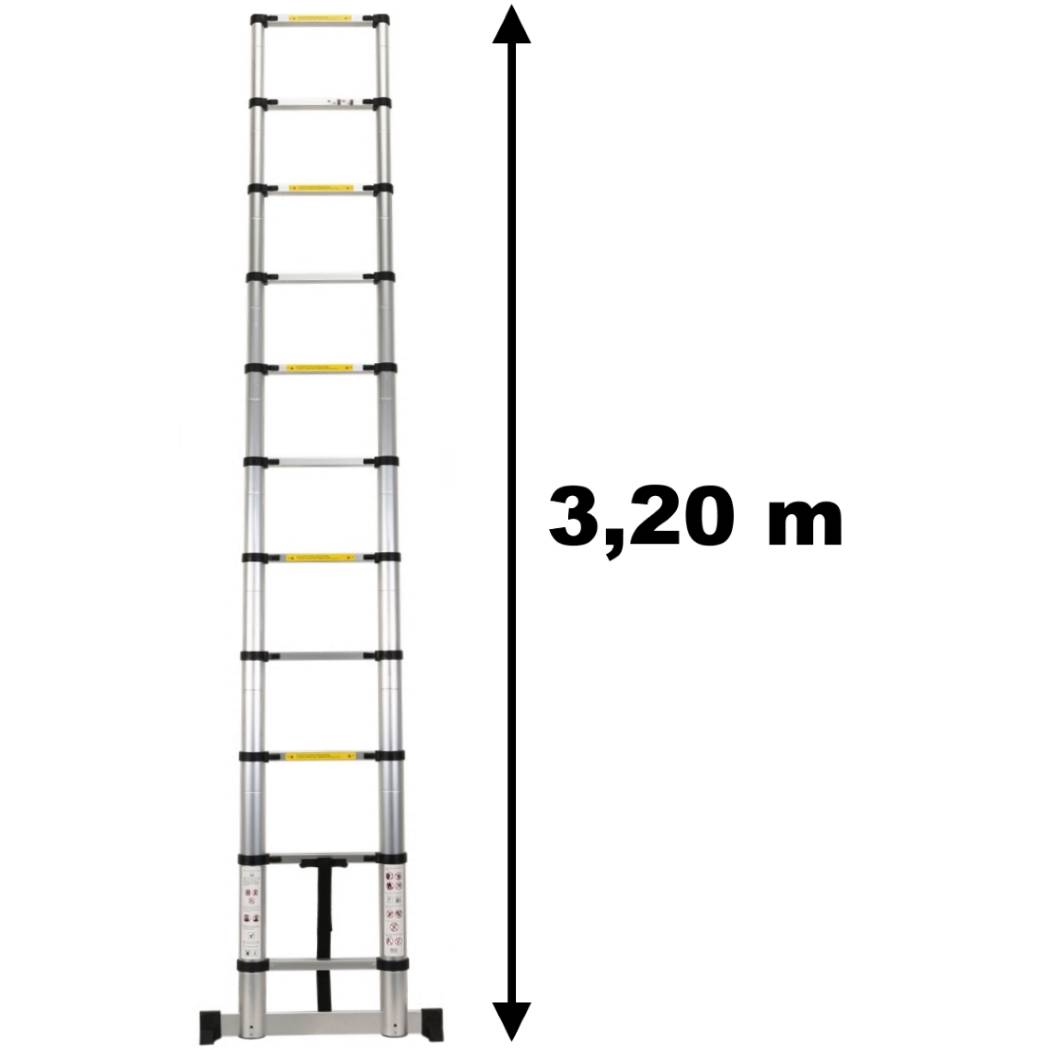 Gt Market - Échelle télescopique en aluminium - 3.20 mètres - GT MARKET - Imagen 3