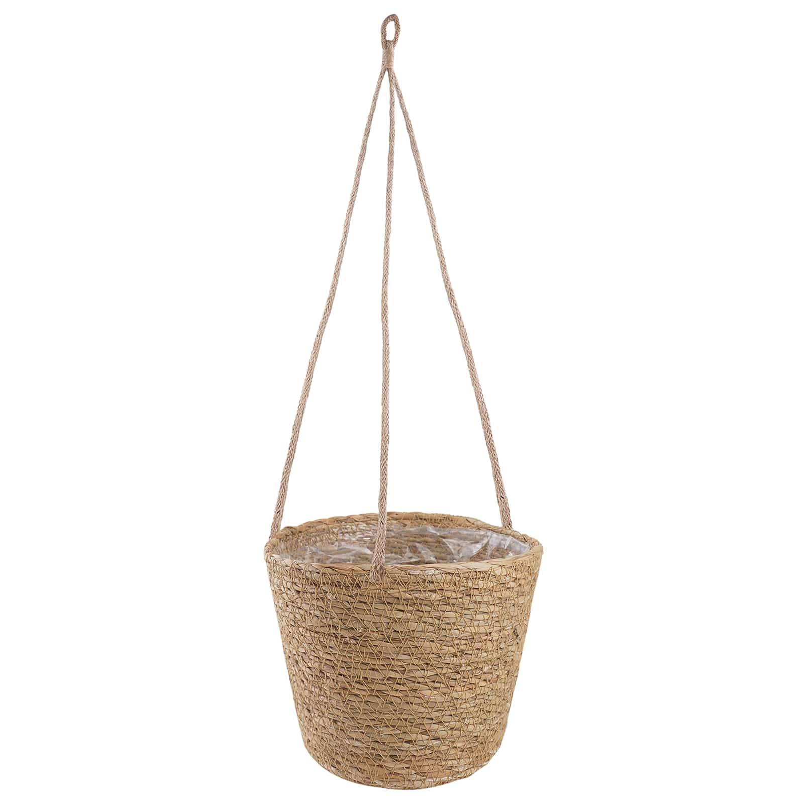 Paniers à plantes herbe de mer naturel 26 x 26 x 19 cm, Poids:0.87kg - PANGIVO - Image 4