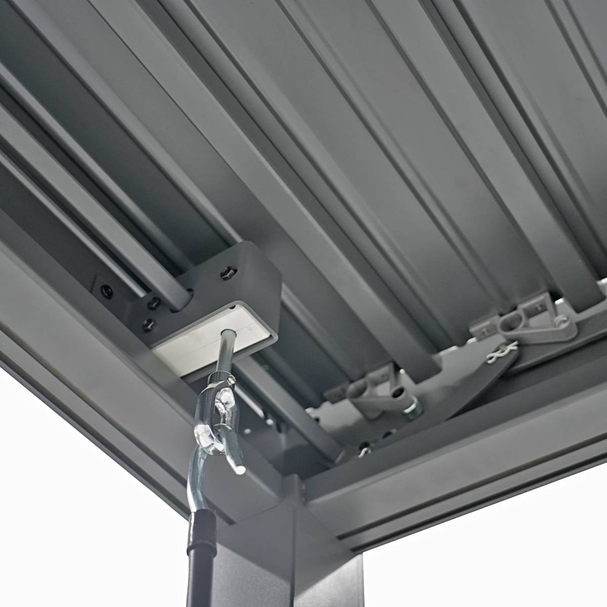 Pergola bioclimatique 3x3m Zeus anthracite - Gecko Jardin - Image 6