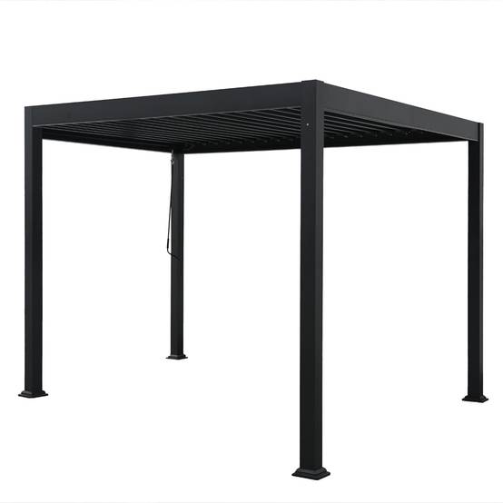 Pergola bioclimatique 3x3m Zeus anthracite - Gecko Jardin - Image 2