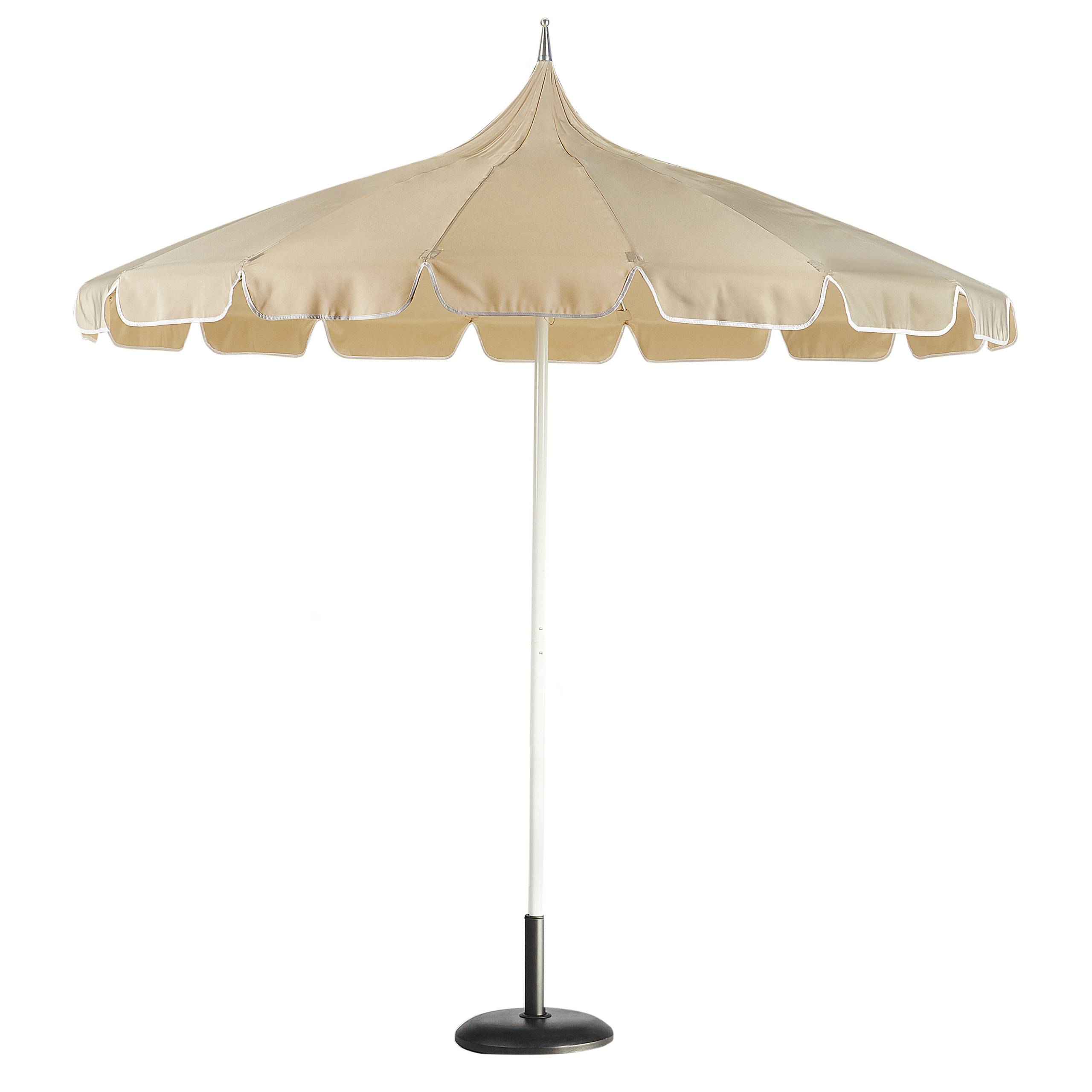 Beliani - Parasol droit Tissu Beige MINOA - Beliani - Imagen 4