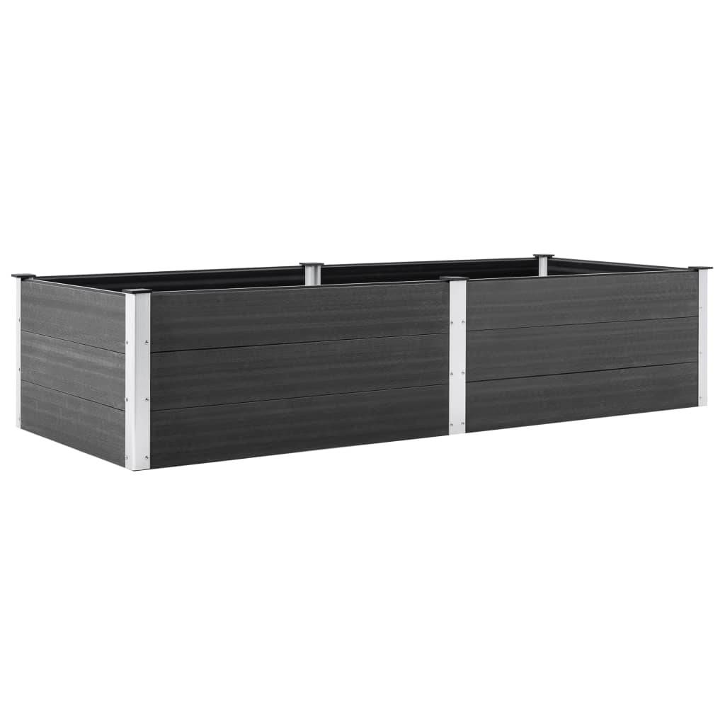 Helloshop26 - Jardinière lit surélevé plantes fleurs jardin 250 x 100 x 54 cm WPC gris - Imagen 1