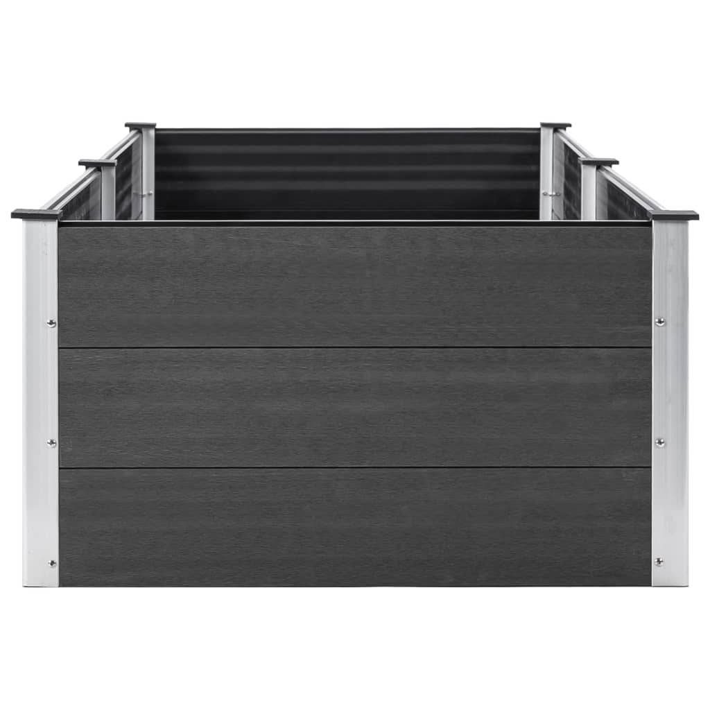 Helloshop26 - Jardinière lit surélevé plantes fleurs jardin 250 x 100 x 54 cm WPC gris - Imagen 3