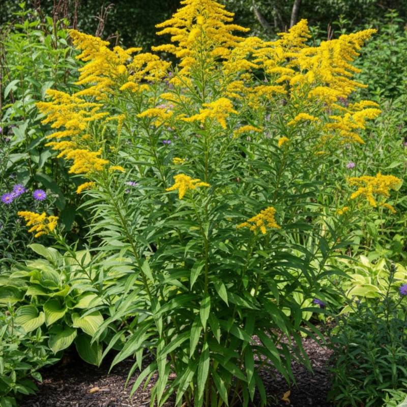 Verge d'or Golden Dwarf, Solidago à fleurs Jaune/ - feuillage Caduc - Godet - 5/20 cm - Imagen 1