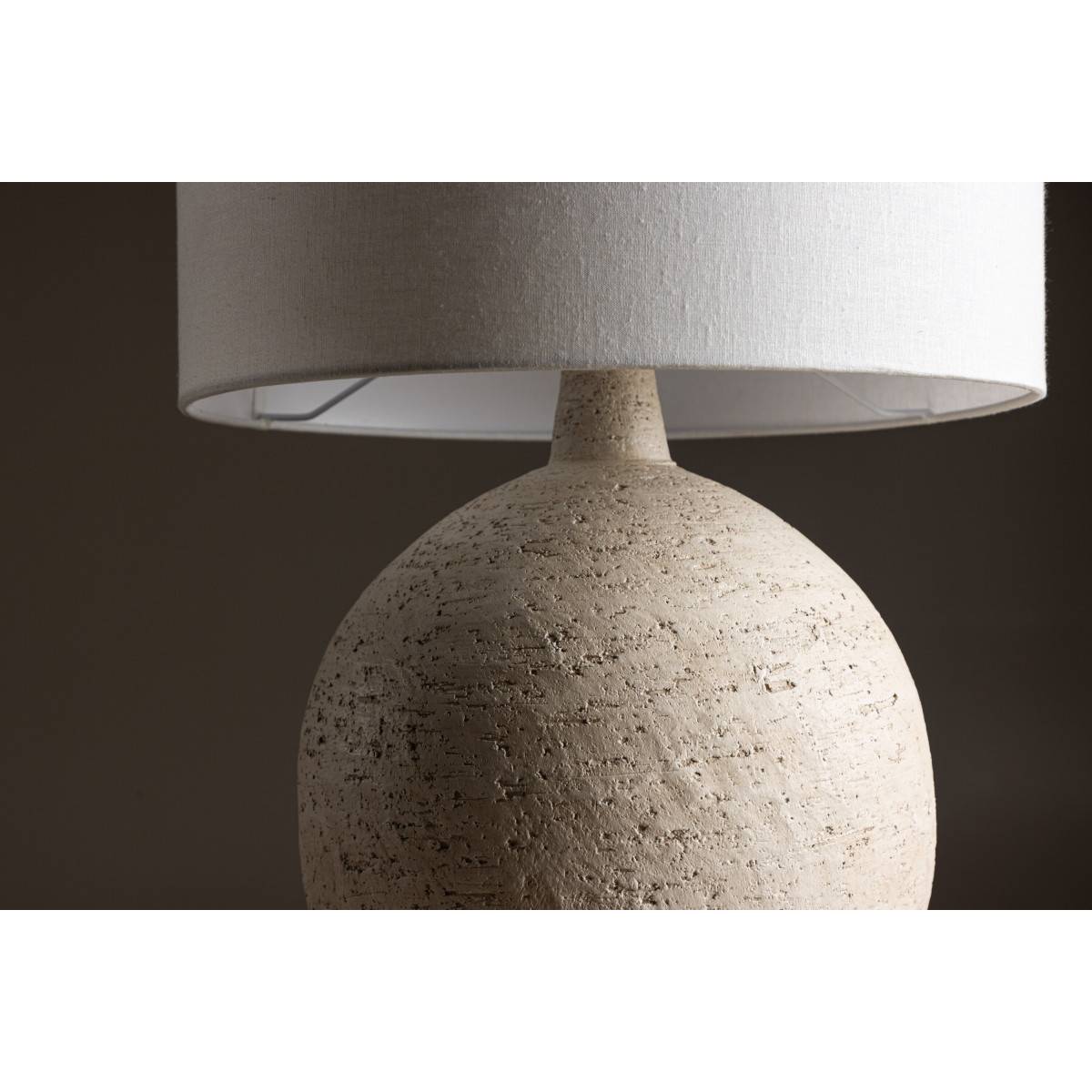 Lampe à Poser en Terre Cuite "Tjorn" 60cm Blanc - Image 3