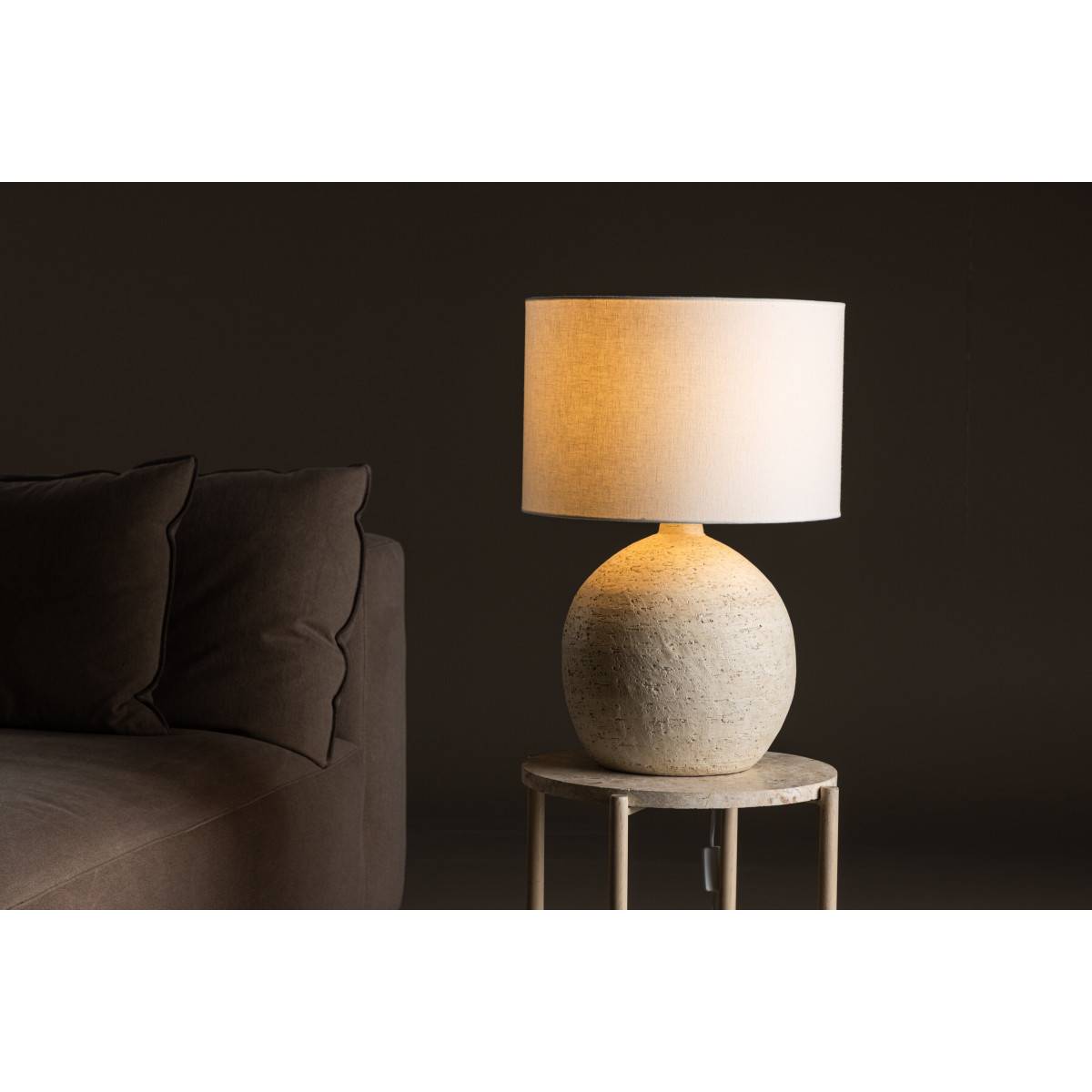 Lampe à Poser en Terre Cuite "Tjorn" 60cm Blanc - Image 5