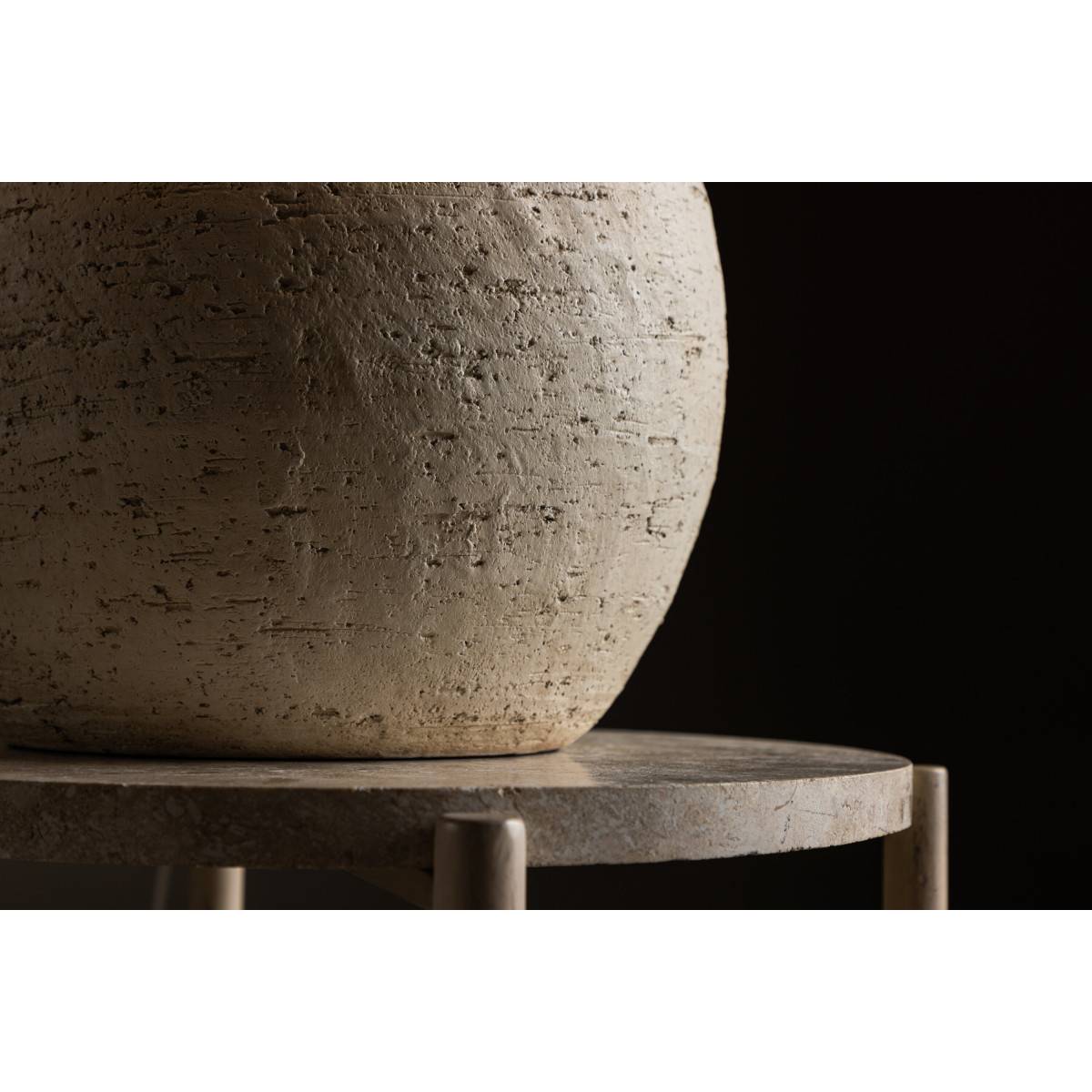 Lampe à Poser en Terre Cuite "Tjorn" 60cm Blanc - Image 4