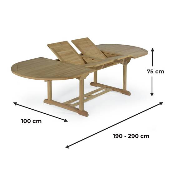 Salon de jardin en teck massif Malte, 8 places - TECK'Attitude - Imagen 4