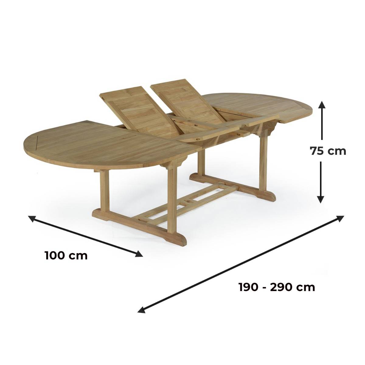 Salon de jardin en teck massif Malte, 8 places - TECK'Attitude - Imagen 4