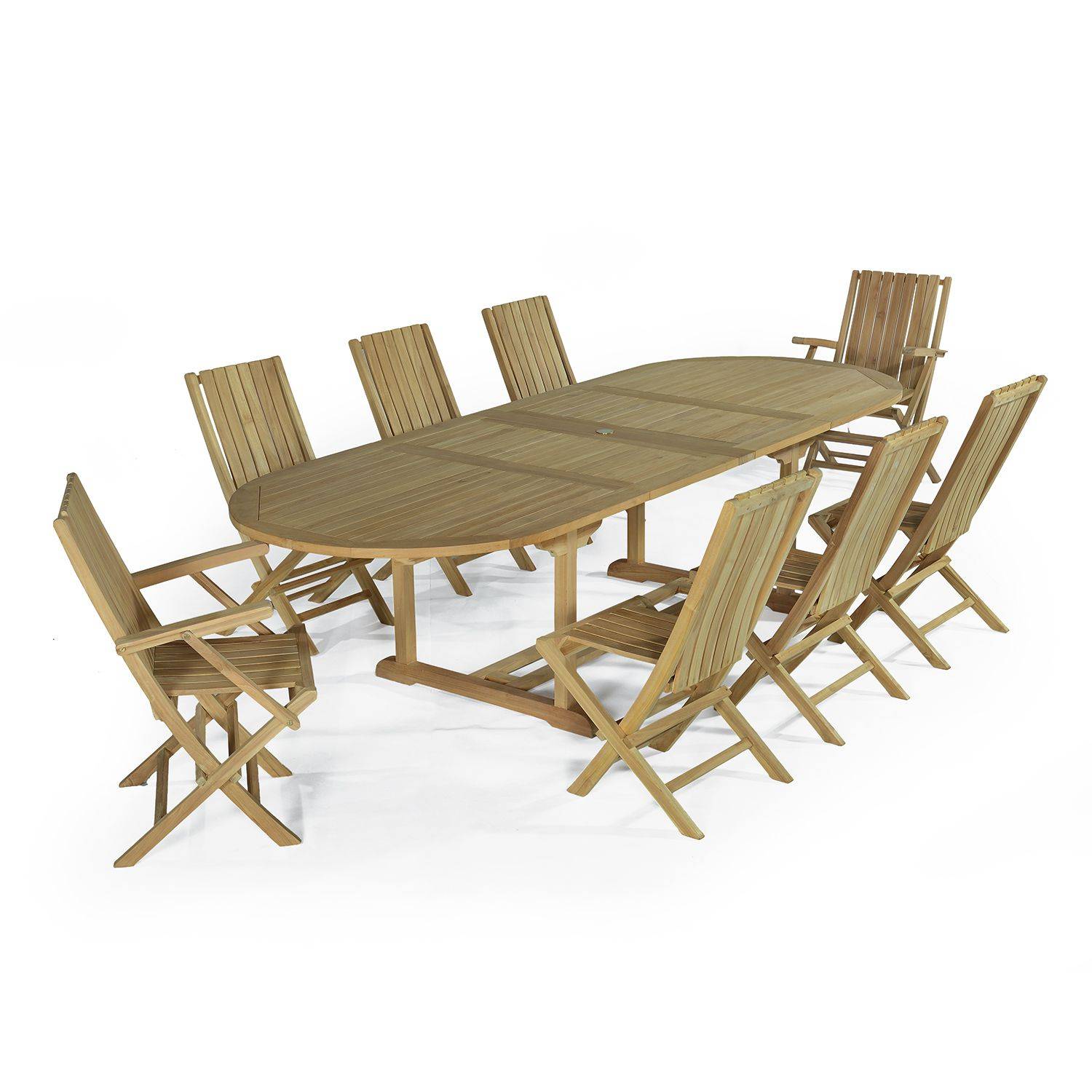 Salon de jardin en teck massif Malte, 8 places - TECK'Attitude - Imagen 1