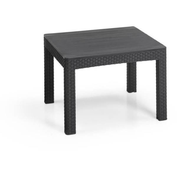 Keter - Salon de jardin en résine imitation rotin tressé - Noir - Avec table basse - KETER - 4 personnes - MARIE - Image 5