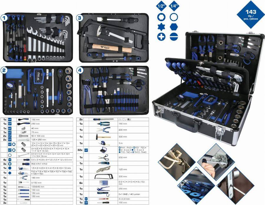 Coffret outils universel 143 outils - KS TOOLS - BT024143 - Imagen 7